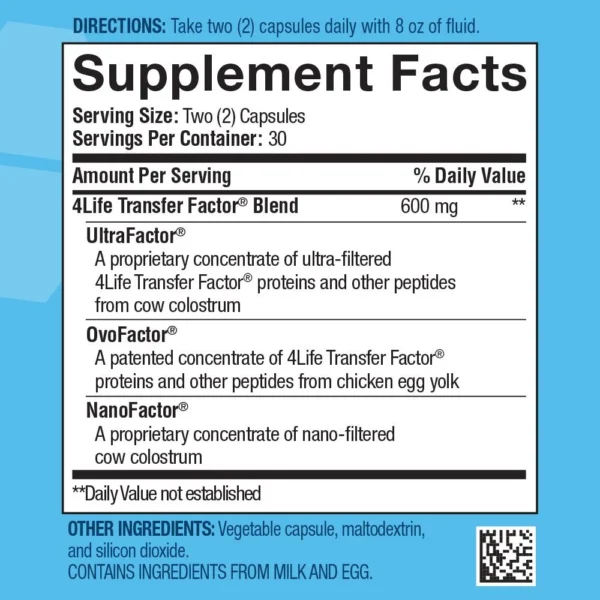 4Life Transfer Factor Tri Factor Formula - Respaldo inmune - Imagen 3